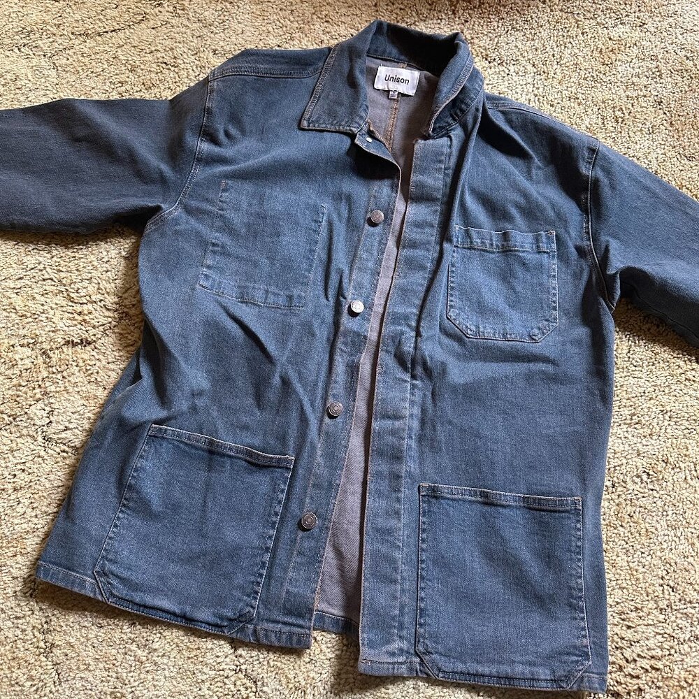 Unison Washed Denim Chore Coat